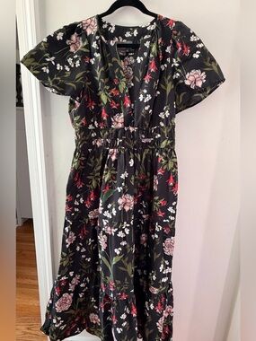 one-shoulder pleated floral dress eva franco One-Shoulder Maxi Pleated Dress